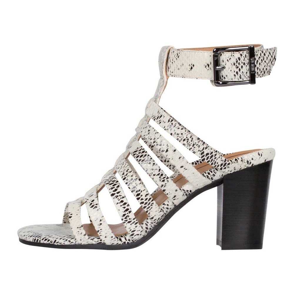 Vionic NIB Sami Sandal Size 8 Wide in Snake White & Black-Strappy Sandal